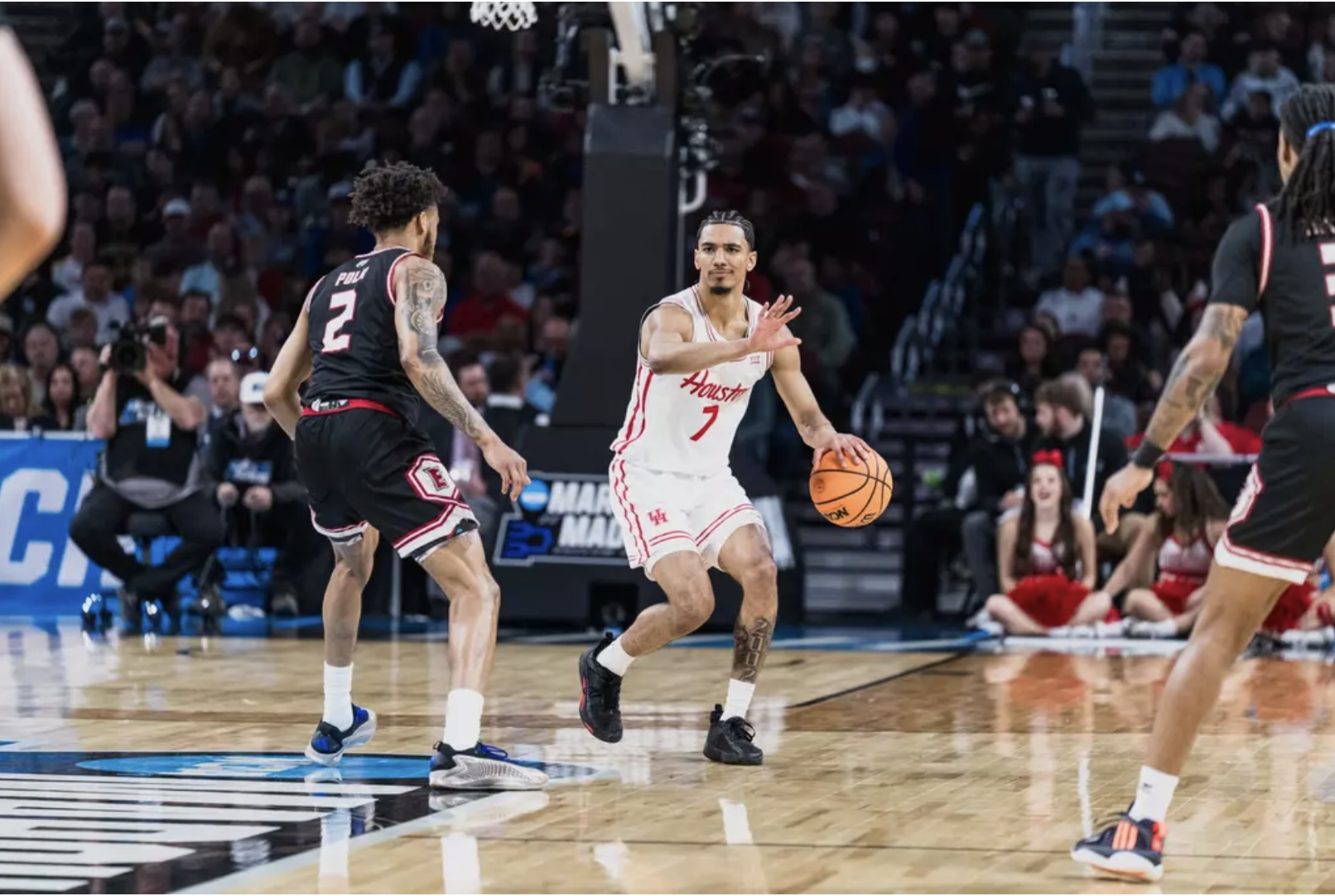 Milos Uzan and Houston basketball (Photo credit: Houston Athletics)